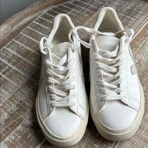 White Veja Leather Sneakers